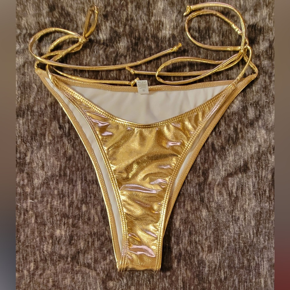 Shiny Gold Bikini Bottom
